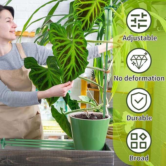 Extendable Plant Stakes, Adjustable Length from 17.9IN to 42.3IN Monstera - Image 6
