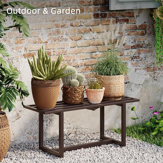Modern Outdoor Plant Stand for Indoor Corner, Foldable Metal Plant Display - Image 2