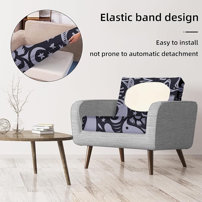 8Pcs Stretch Patio Cushion Covers, Outdoor Couch Covers Replacement, Outdoor - Image 5