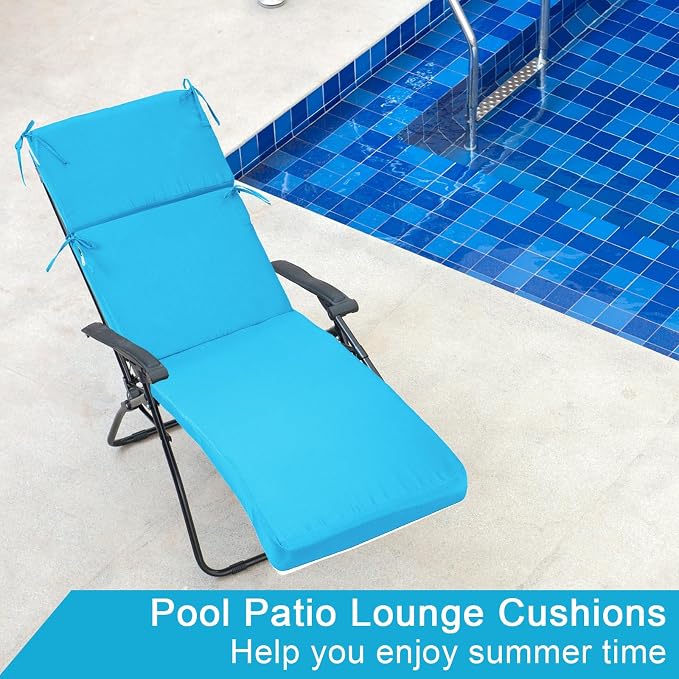 2 Pcs Indoor Outdoor Chaise Lounge Cushions Sponge Bench Outdoor Furniture - Image 6