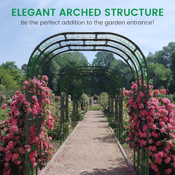 SUNYRISY Outdoor Garden Arch Trellis, Plant Support - Image 6