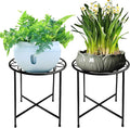 Plant Stand, 2 Pack Round Plant Stands Indoor Outdoor, Retro Design 15'' Tall by ZEECER