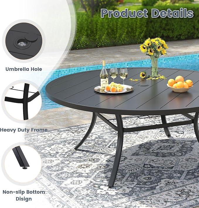 VICLLAX 11 Pieces Patio Outdoor Dining Set - Image 6