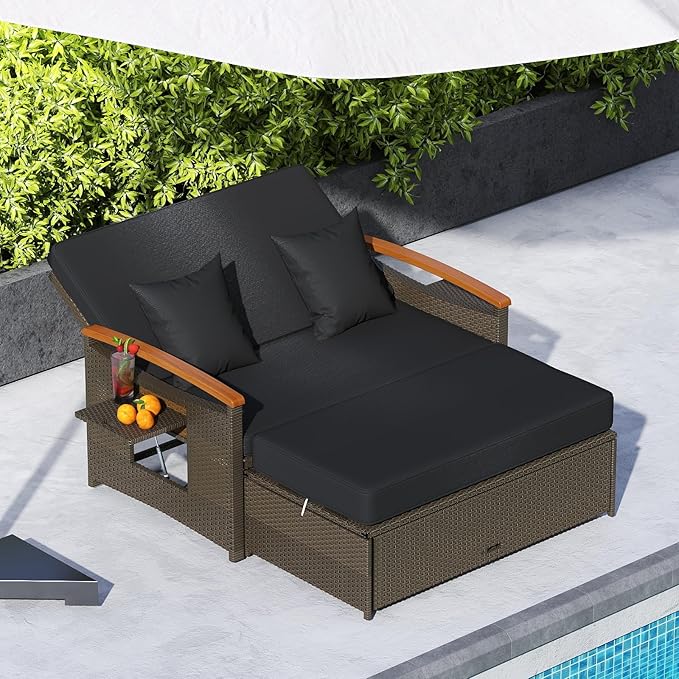 Tangkula Patio Rattan Daybed - Image 3