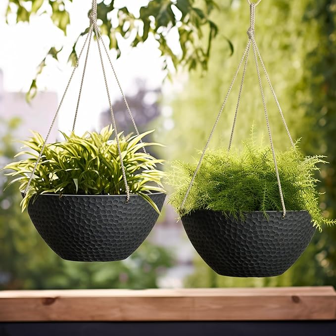 LA JOLIE MUSE Hanging Planters for Outdoor Plants, Large Hanging Planter - Image 5