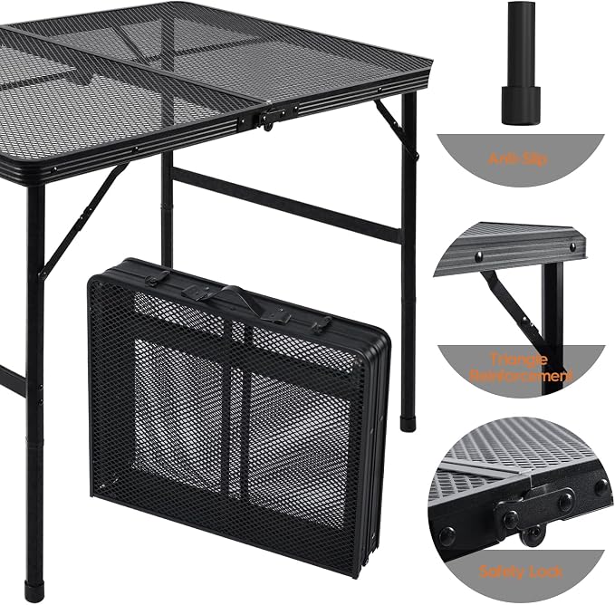 3x2 FT Folding Grill Table, Portable Camping Table - Image 4