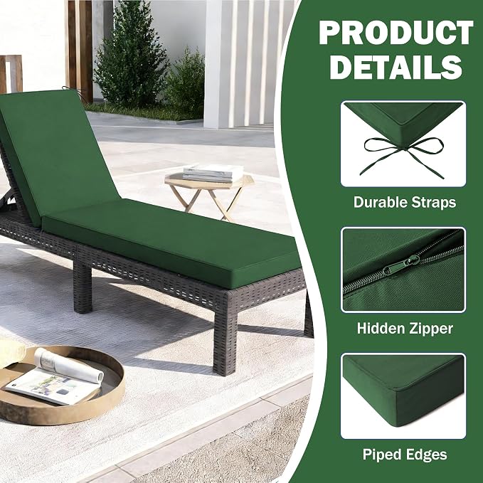 Chaise Lounge Cushions Outdoor, Outdoor Chaise Cushion - Image 6