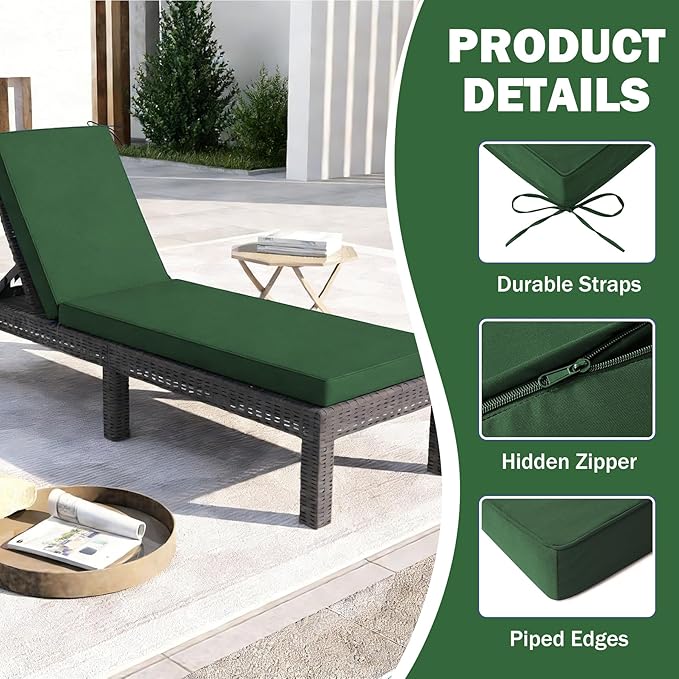 Chaise Lounge Cushions Outdoor, Outdoor Chaise Cushion - Image 6