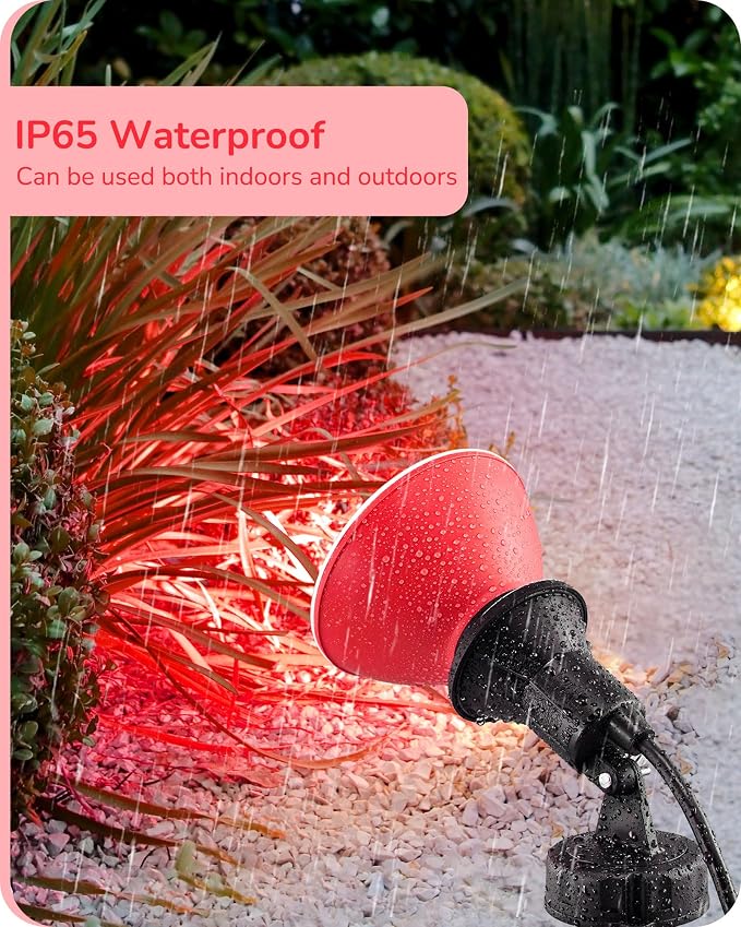 EDISHINE PAR38 Red LED Flood Light Bulbs Outdoor, Dimmable LED Light Bulb - Image 5