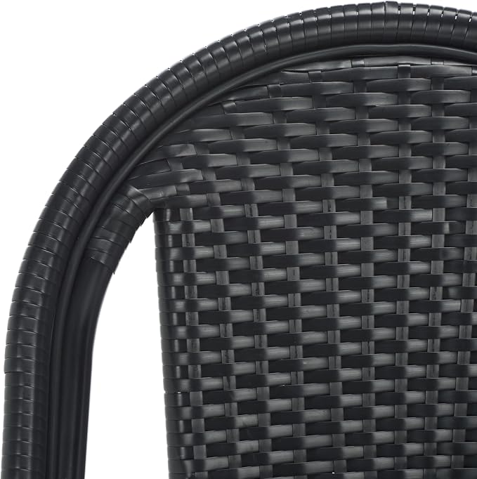 SAFAVIEH Outdoor Collection Torino Black Parisian Bistro Chair Set of 2 - Image 6
