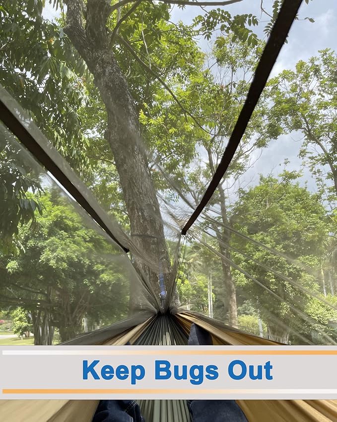 Sunyear Camping Hammock, Portable Single & Double Hammock - Image 5