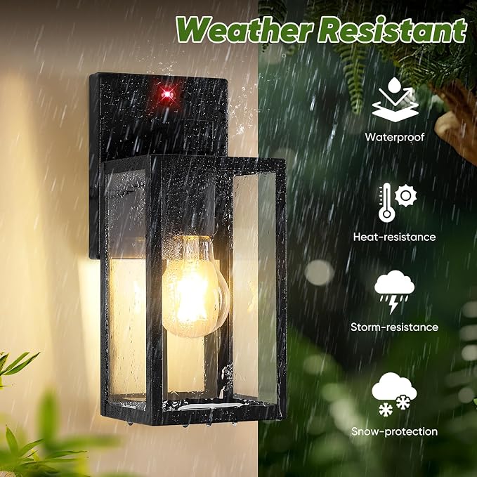 Upgraded Motion Sensor Outdoor Wall Light, 10.6” Small Dusk to Dawn Porch Light - Image 5