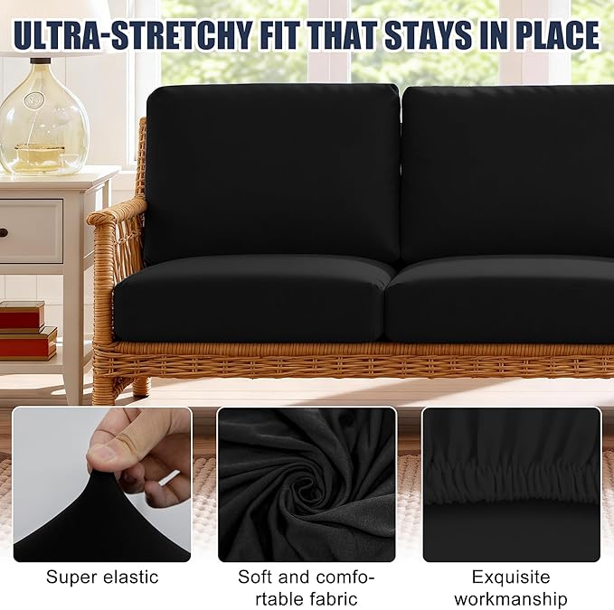 Patio Stretch Cushion Covers, Chair Cushion Covers& Sofa Replacement Slipcovers - Image 3