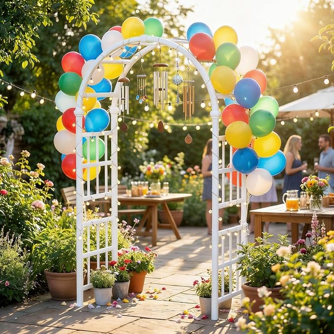 Outvita PVC Garden Arbor, Arch Trellis - Image 6