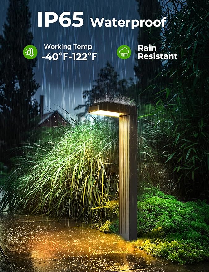 Solar Pathway Lights Outdoor 8 Pack, 3 Color in 1 Bright Landscape Lighting - Image 6
