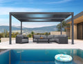 PURPLE LEAF Louvered Pergola 94AS 10' x 16' Aluminum Metal Outdoor Pergola wtih by PURPLELEAF