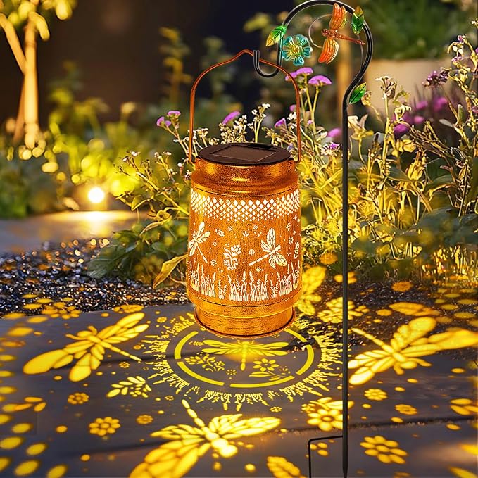 Solar Lanterns Outdoor Waterproof Dragonfly Garden Decor, Gifts - Image 9