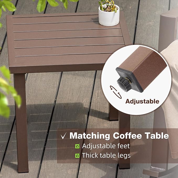 Patio Porch Furniture Set, Outdoor Rocking Chairs Set of 2 - Image 5
