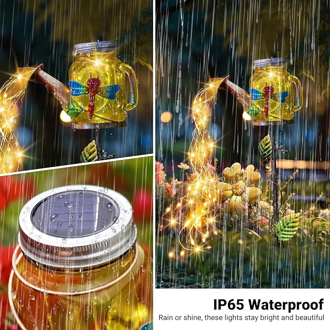 Solar Watering Can Light, Yard Outdoor Decor Lights, IP65 Waterproof, Hanging - Image 4