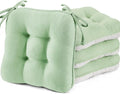 Betu Chair Cushions for Dining Chairs Set of 4, 3.5" Thick Green Kitchen Chair by BETU