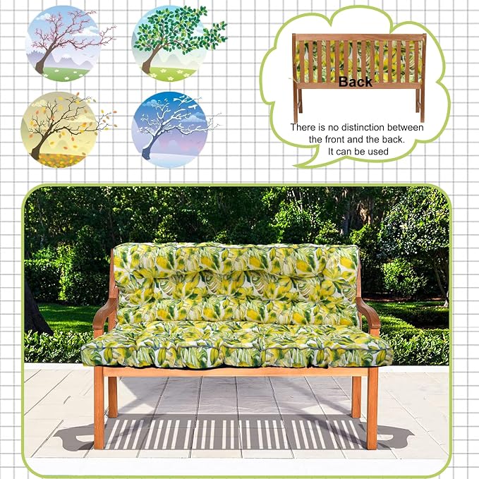 Waterproof Porch Swing Cushion Replacement, 2–3 Seat Swing Seat Cushion - Image 5