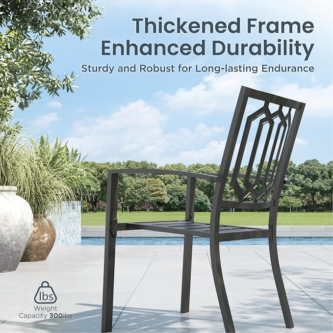 PHI VILLA 7 Pieces Outdoor Round Dining Set - Image 6