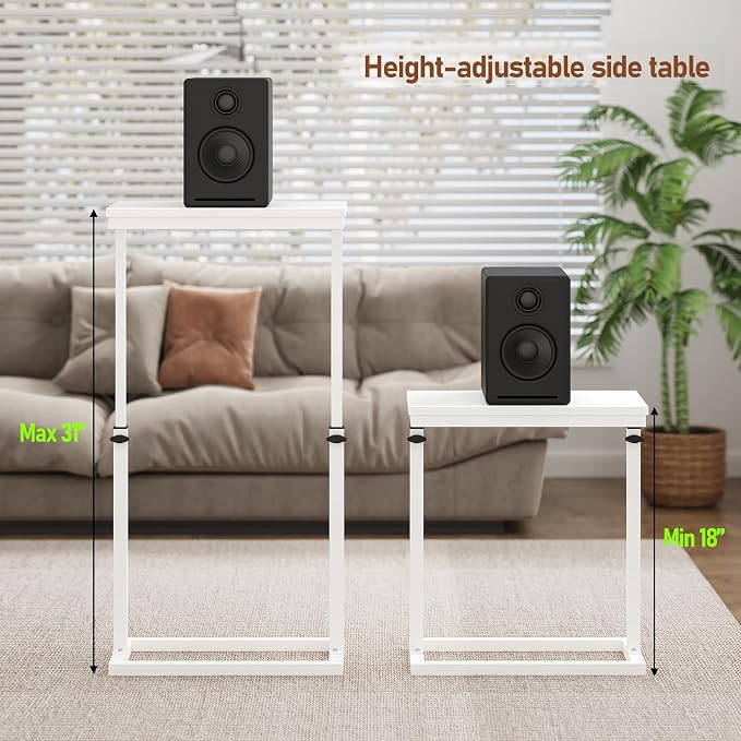 TUTOTAK End Table, Side Table, Tall Couch Table, Sofa Table, Living Room - Image 4