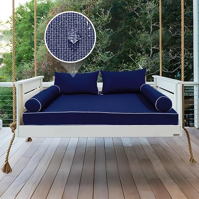 Outdoor Daybed Cushion Cover Twin, Twin Size Outdoor Daybed Mattress Bolster - Image 6