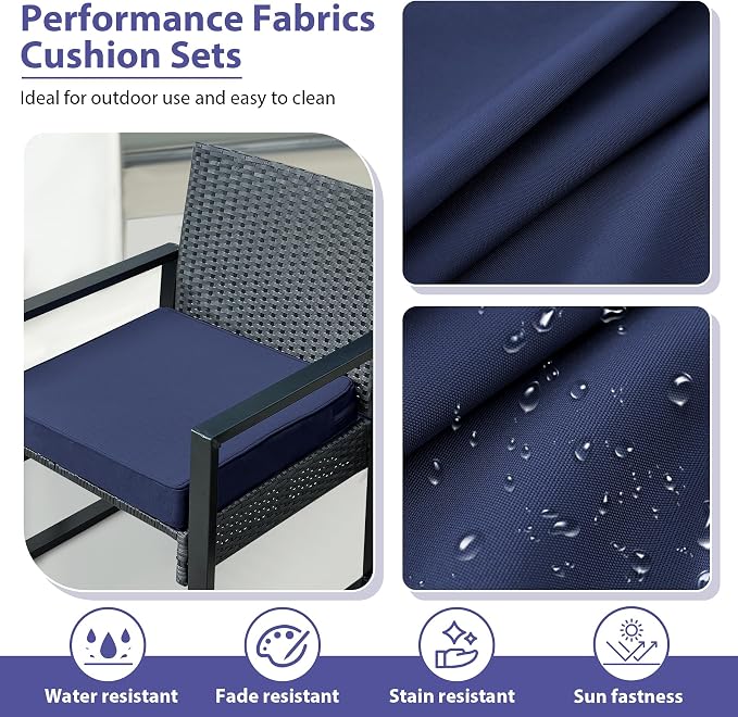 Outdoor Chair Cushions Set of 4 -Waterproof Outdoor Seat Cushions - Image 3