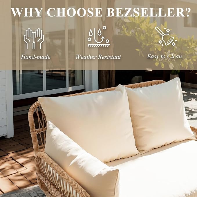 Bezseller 3-Piece Outdoor Patio Furniture Set – L-Shaped Rattan Sectional Sofa - Image 4