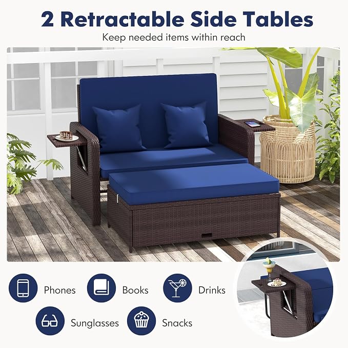 RELAX4LIFE Wicker Patio Outdoor Daybed - Image 5
