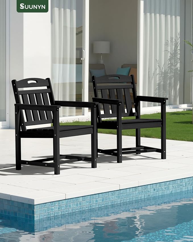 Set of 2 Weatherproof Patio Chairs - Image 2