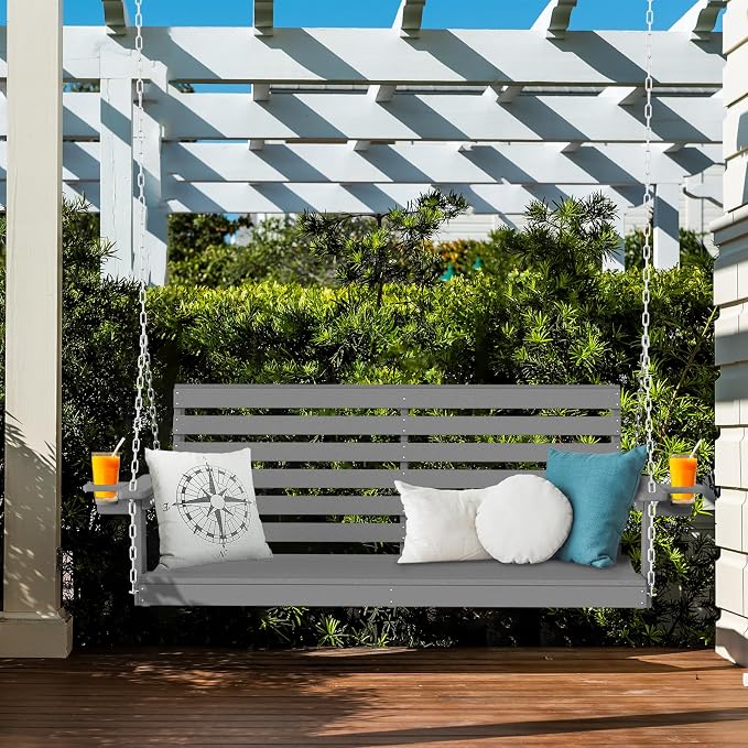 Plawdlik Porch Swings, 2 Seat Patio Chair - Image 3