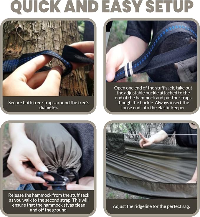 Onewind Camping Hammock with Mosquito Net - Image 6