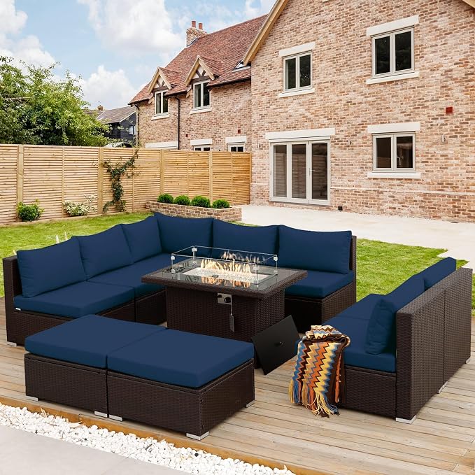 NICESOUL 10 Piece Outdoor Couch Set by NICESOUL
