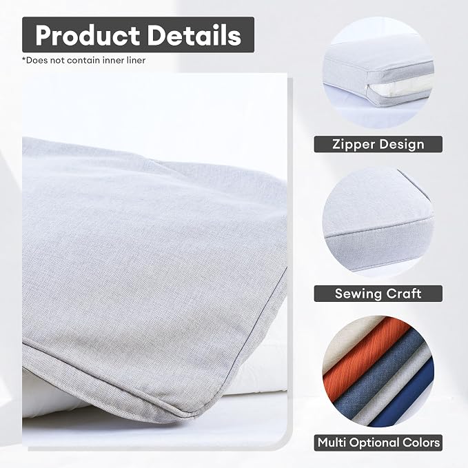 ovios Patio Cushion Covers, Waterproof Cushion Cover - Image 3