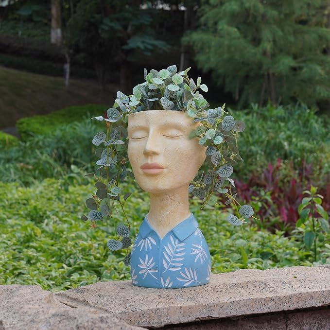 DiliComing Face Planter Pot Head Planter - Image 8