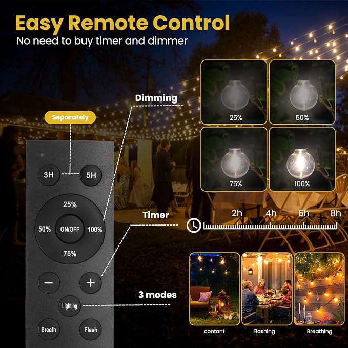200FT Solar String Lights Outdoor Waterproof - Image 2
