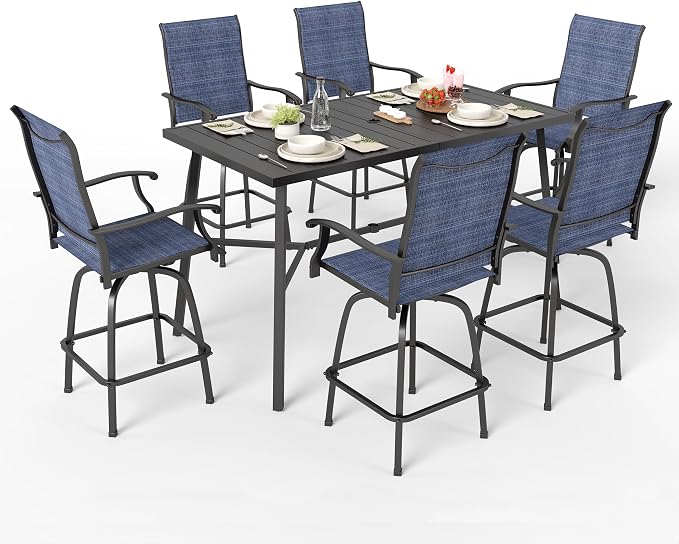 Sophia & William Outdoor Bar Set, Patio Bar Table and Chairs Set, Bar Height by SophiaWilliam