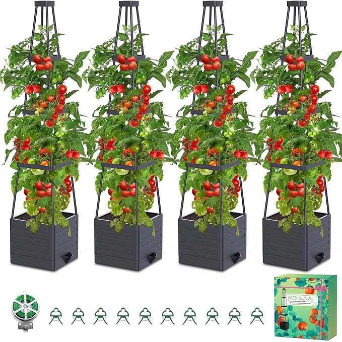 4 Pack Raised Garden Bed Planter Box by MQHUAYU