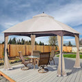 Patio Gazebo 10x12, Outdoor Gazebos, Heavy Duty Gazebo Soft Top Gazebos by Sannwsg