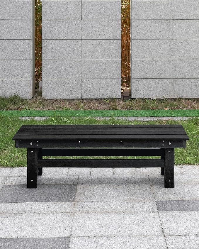HDPE Outdoor Bench, Poly Lumber Adirondack Benches, Fade-Resistant HDPE Garden - Image 9
