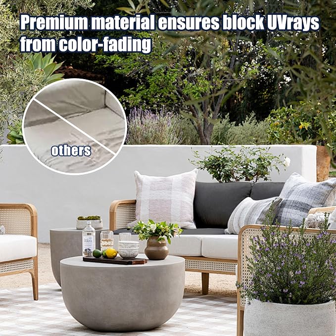 12-Piece Outdoor Cushion & Pillow Cover Set, 8 Seat Covers + 4 Pillow Covers - Image 3