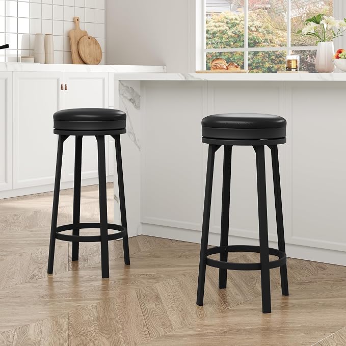 IDEALHOUSE 30'' Swivel Bar Stools Set of 2 by IDEALHOUSE