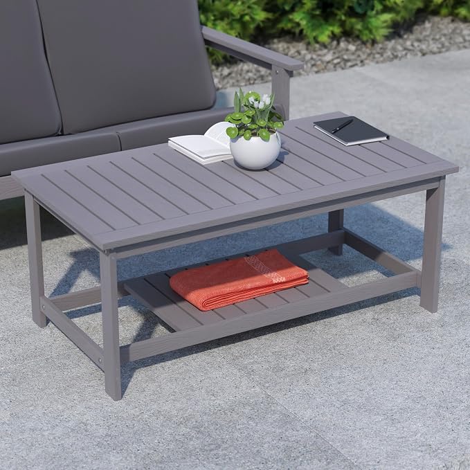 BizChair Two Tiered Commercial Grade Adirondack Coffee Table - Image 4