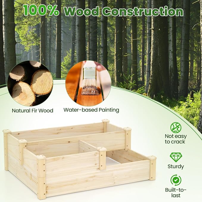 Giantex Raised Garden Bed, Wood Planter Box - Image 6