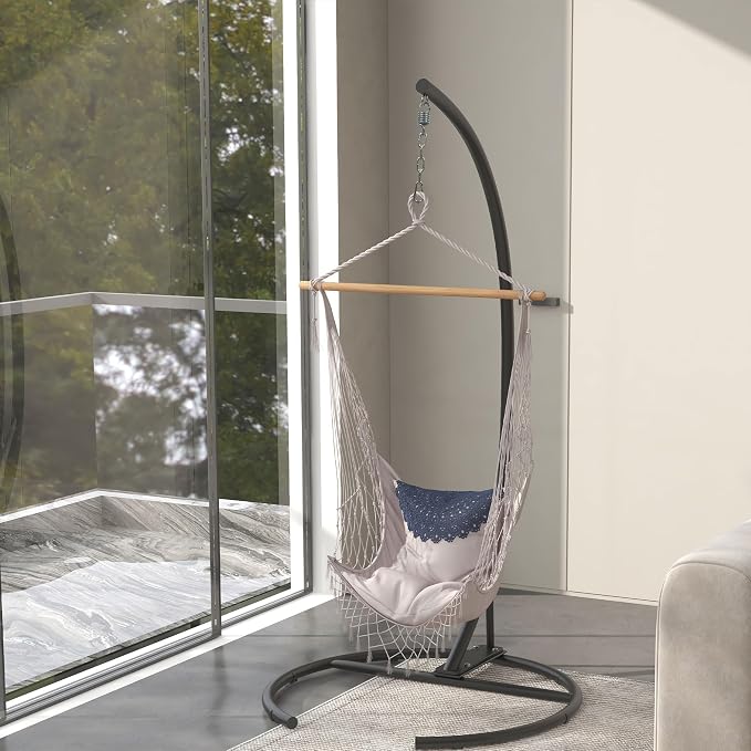 Outsunny Hanging Hammock Chair Stand - Image 8