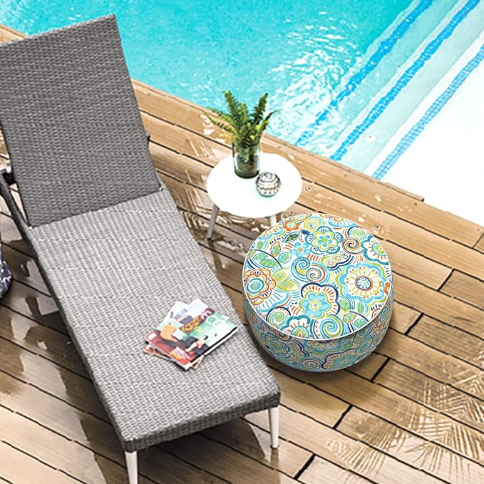 LVTXIII Outdoor/Indoor Inflatable Stool Ottoman, All Weather Patio Footrest Pouf - Image 9