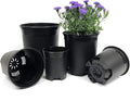 10 Pack Plastic Black Plant Pots Nursery Gardening Planters 4 in to 7.5 Inch by CottaPlanters