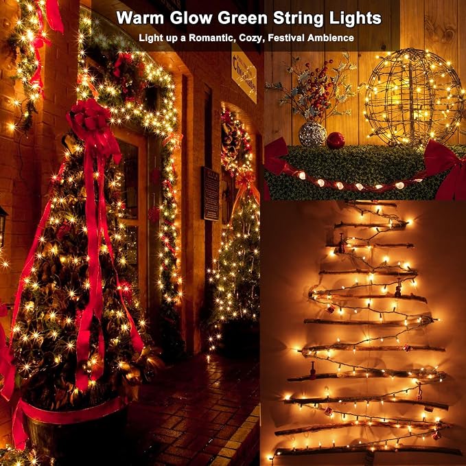 BrizLabs Clear Christmas Lights Outdoor 300 Count 69.6ft Incandescent Christmas - Image 4